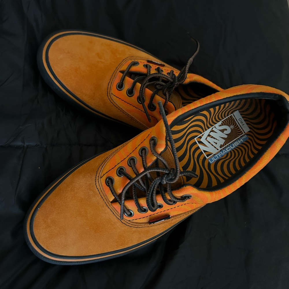 Orange suede Vans/size 9.5